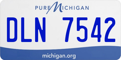 MI license plate DLN7542