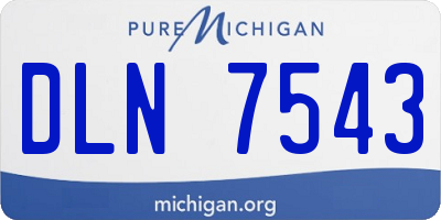 MI license plate DLN7543