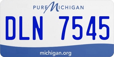 MI license plate DLN7545