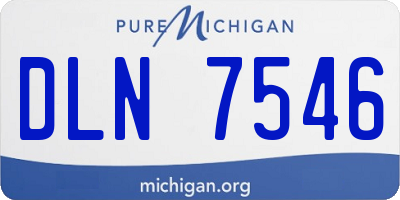 MI license plate DLN7546