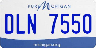 MI license plate DLN7550