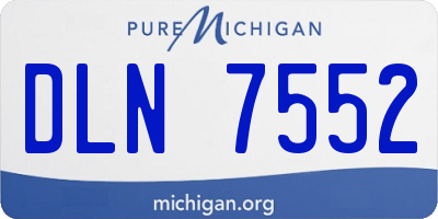 MI license plate DLN7552