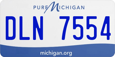 MI license plate DLN7554