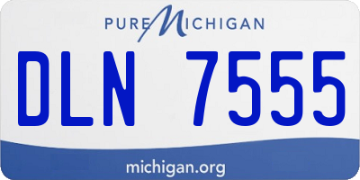 MI license plate DLN7555