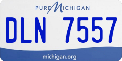 MI license plate DLN7557