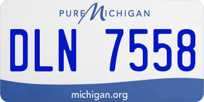 MI license plate DLN7558