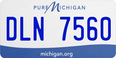 MI license plate DLN7560