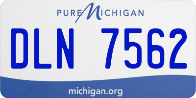 MI license plate DLN7562