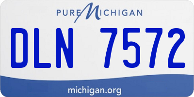 MI license plate DLN7572