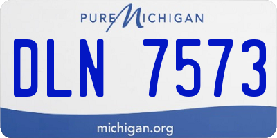MI license plate DLN7573