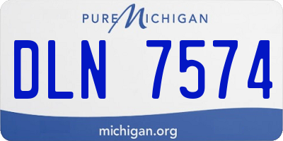 MI license plate DLN7574