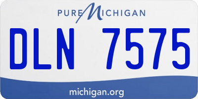 MI license plate DLN7575