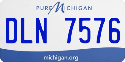 MI license plate DLN7576