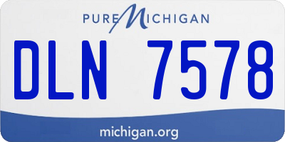 MI license plate DLN7578