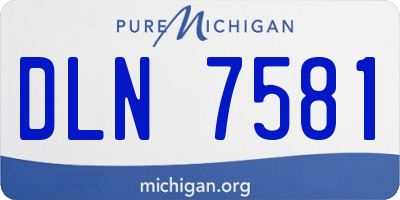 MI license plate DLN7581