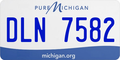 MI license plate DLN7582