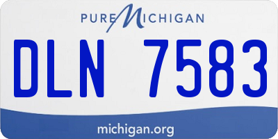 MI license plate DLN7583