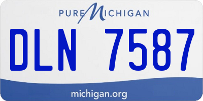 MI license plate DLN7587