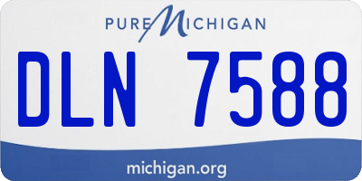 MI license plate DLN7588