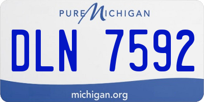 MI license plate DLN7592