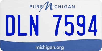 MI license plate DLN7594