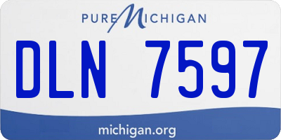 MI license plate DLN7597