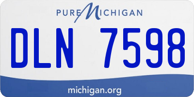 MI license plate DLN7598