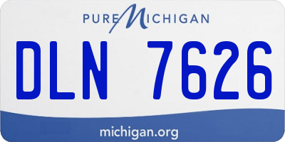 MI license plate DLN7626