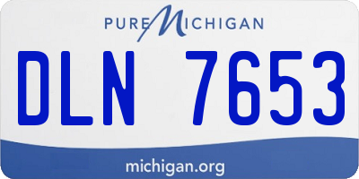 MI license plate DLN7653
