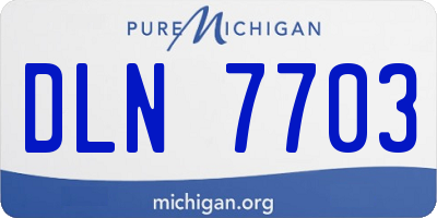 MI license plate DLN7703