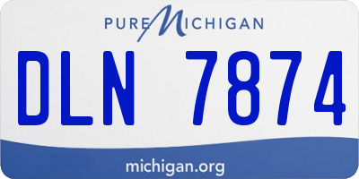 MI license plate DLN7874