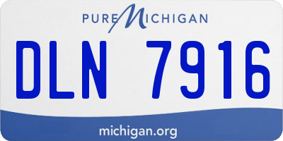 MI license plate DLN7916