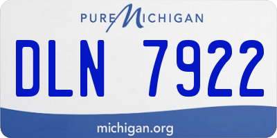 MI license plate DLN7922