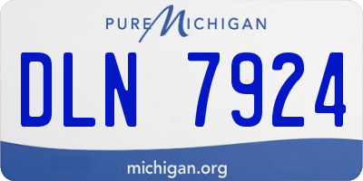 MI license plate DLN7924