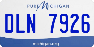 MI license plate DLN7926