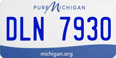 MI license plate DLN7930