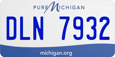 MI license plate DLN7932