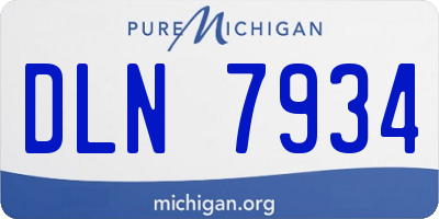 MI license plate DLN7934