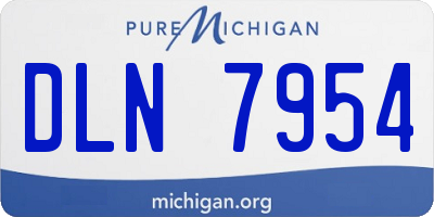 MI license plate DLN7954