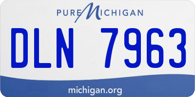 MI license plate DLN7963