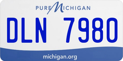 MI license plate DLN7980