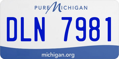 MI license plate DLN7981