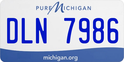 MI license plate DLN7986