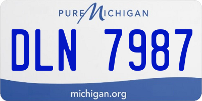 MI license plate DLN7987