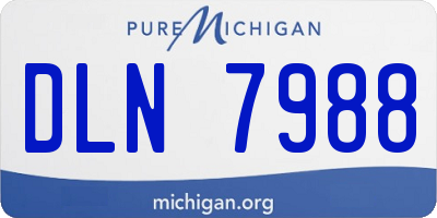 MI license plate DLN7988