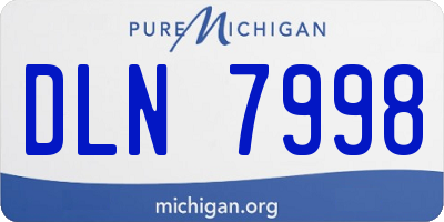 MI license plate DLN7998