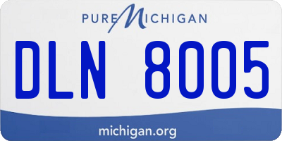 MI license plate DLN8005