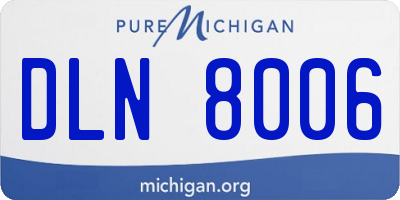 MI license plate DLN8006