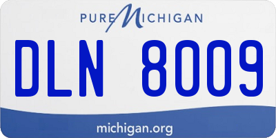 MI license plate DLN8009