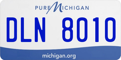 MI license plate DLN8010